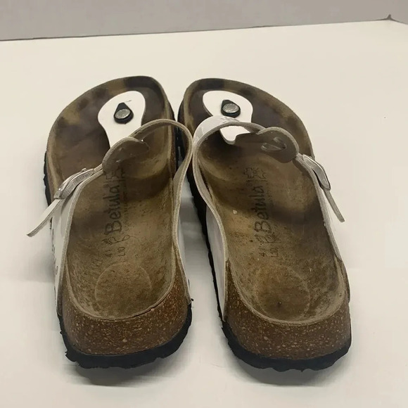 Betula by Birkenstock White Gizeh Birko-Flor Women's Sandals Size 41 | 10 - Picture 5 of 10